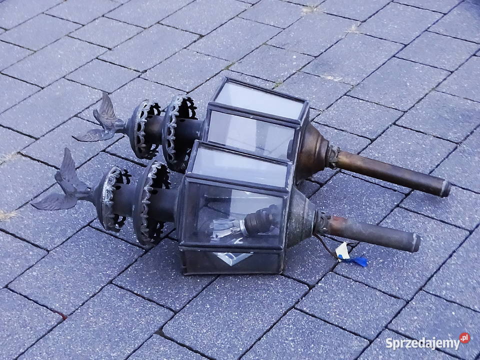 Mosiężne lampy powozowe z orłem x 2 Biłgoraj