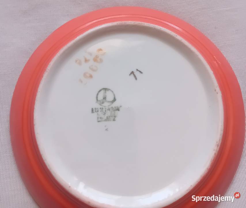 Popielniczka Lubiana wzór kaszubski PRL Porcelana i szkło wielkopolskie