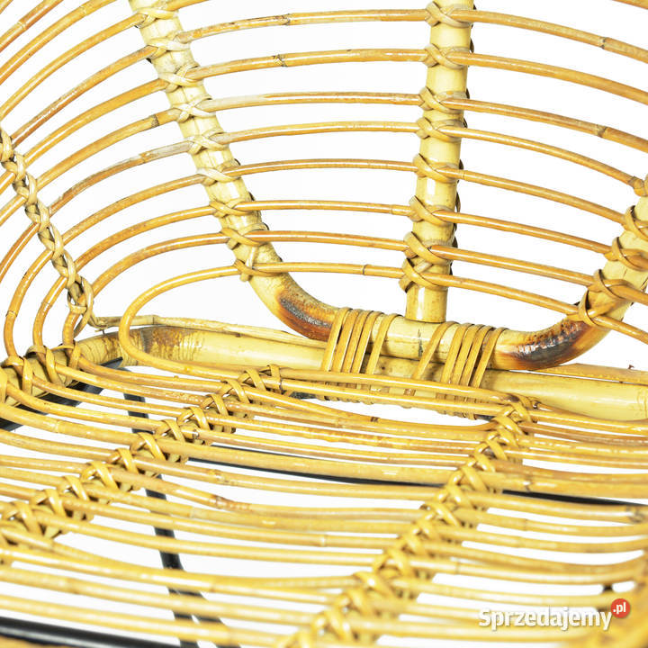 Rattanowy fotel kubełkowy Dania lata 60 Warszawa sprzedam