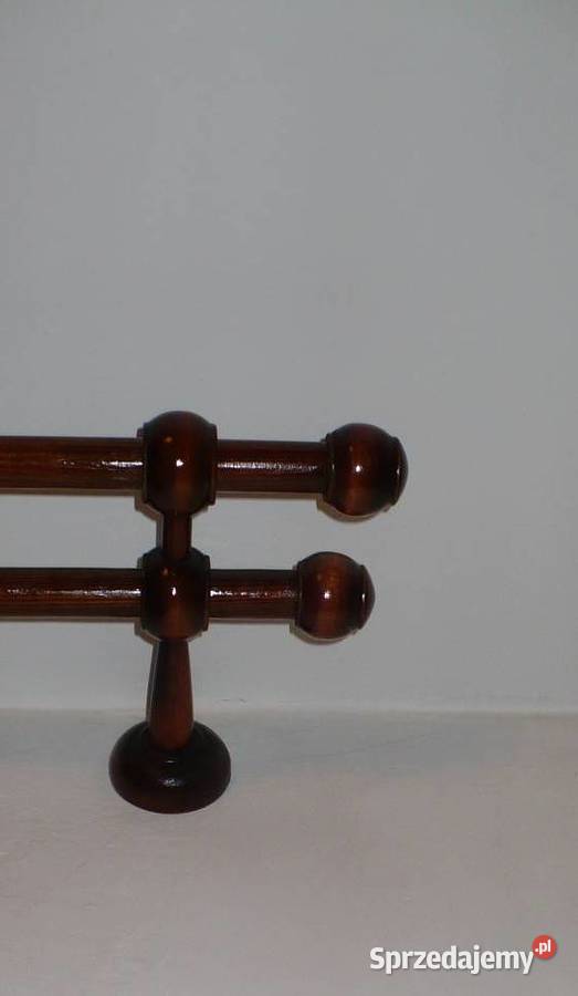 Karnisze drewniane podwójne 180 Puszczykowo