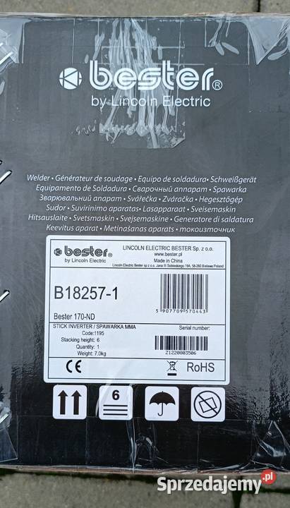 Spawarka inwertorowa Bester 170ND 165 A BESTER Krosno