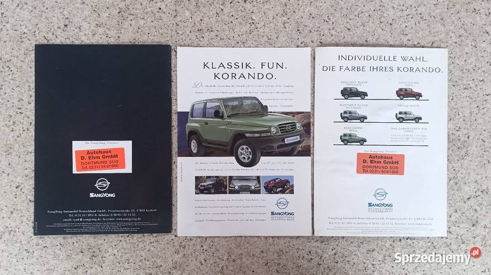 SSANG YONG Korando Musso Prospekty Bytom