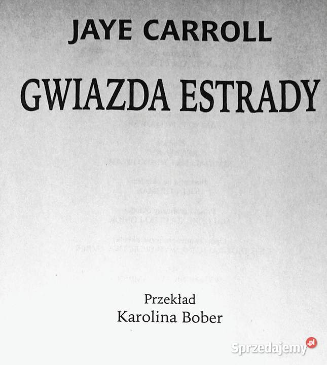 Gwiazda estrady Jaye Carroll Książka w Rok wydania 2003