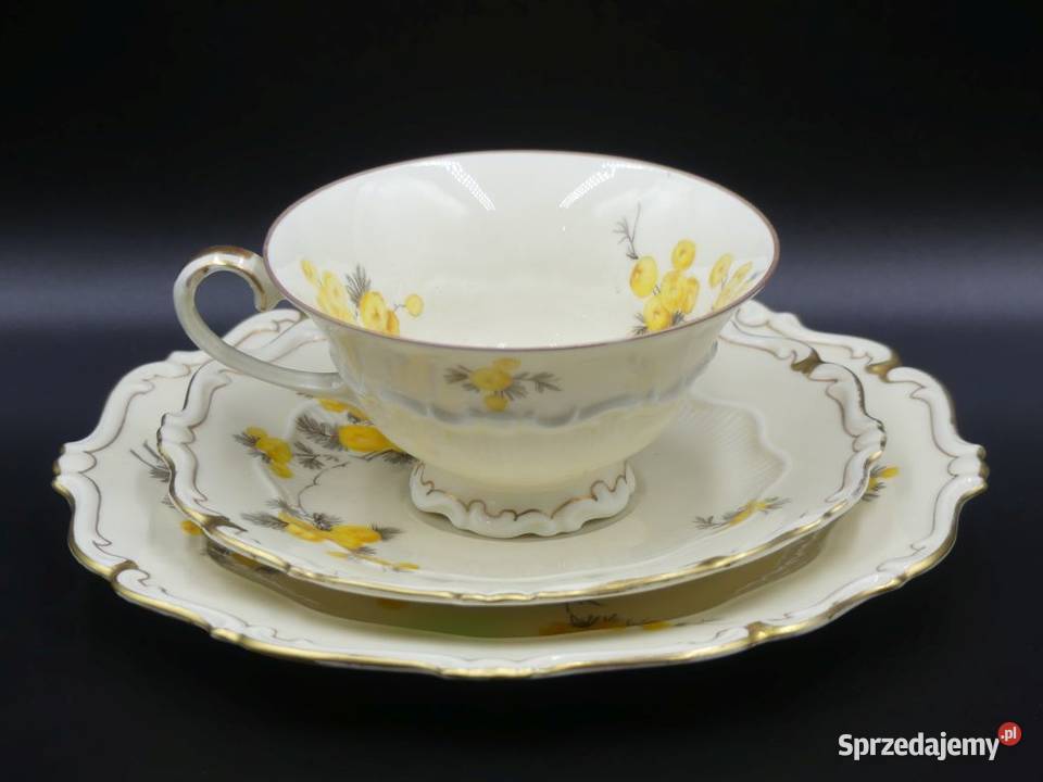 Komplet śniadaniowy Sorau Żary żółte Mimozy sprzedam