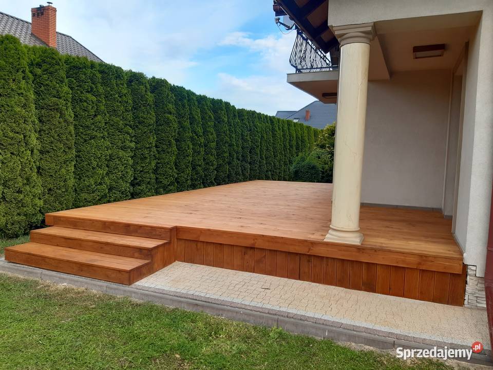 Taras przydomowy Z26 Patio Drewniane Zadaszenie Przemyśl