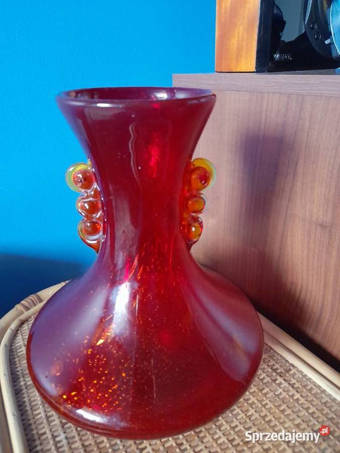 Wazon szklany z lat 7080 PRL Dekoracje i ozdoby Warszawa