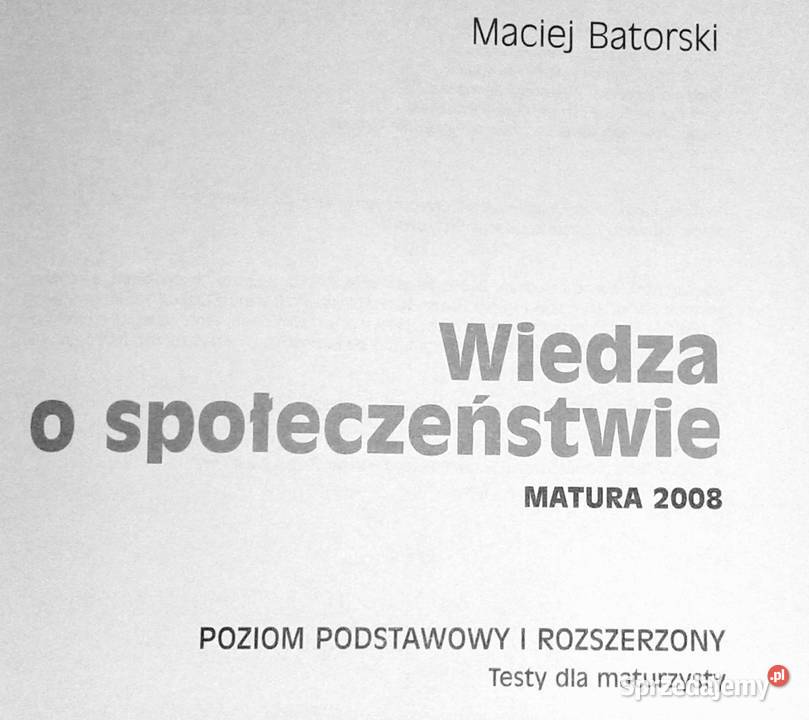 WOS Matura 2008 Testy maturzystów Maciej Pozostałe