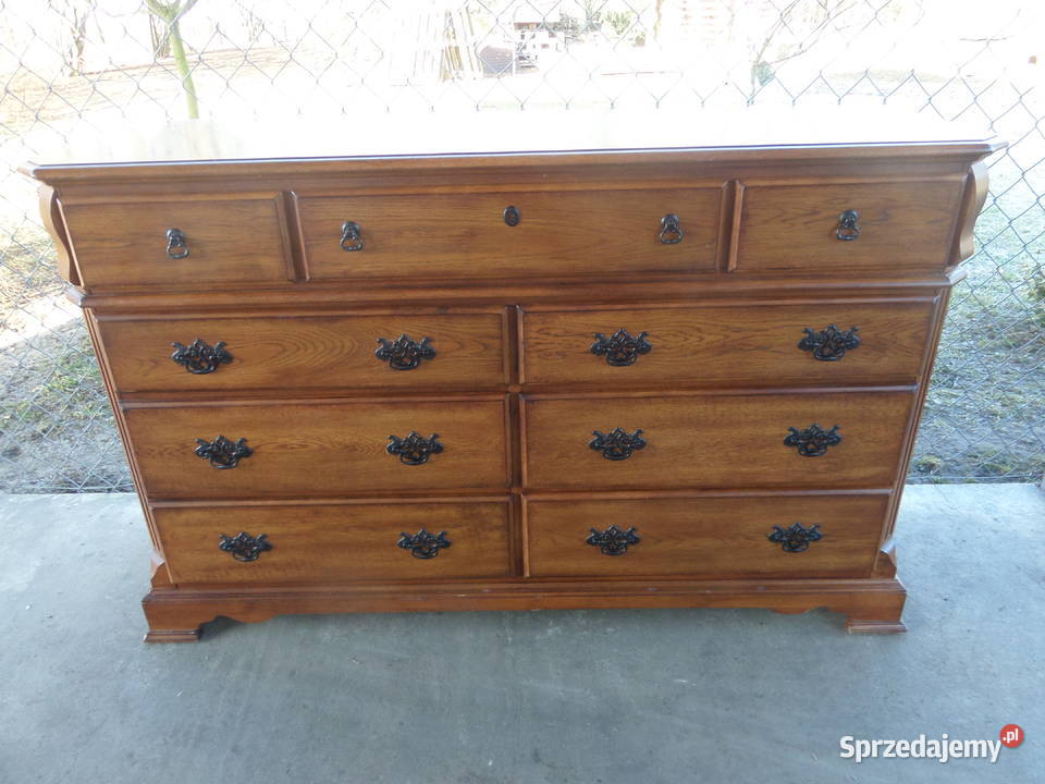 komoda dębowa drewniana stan wysyłka dowóz sprzedam