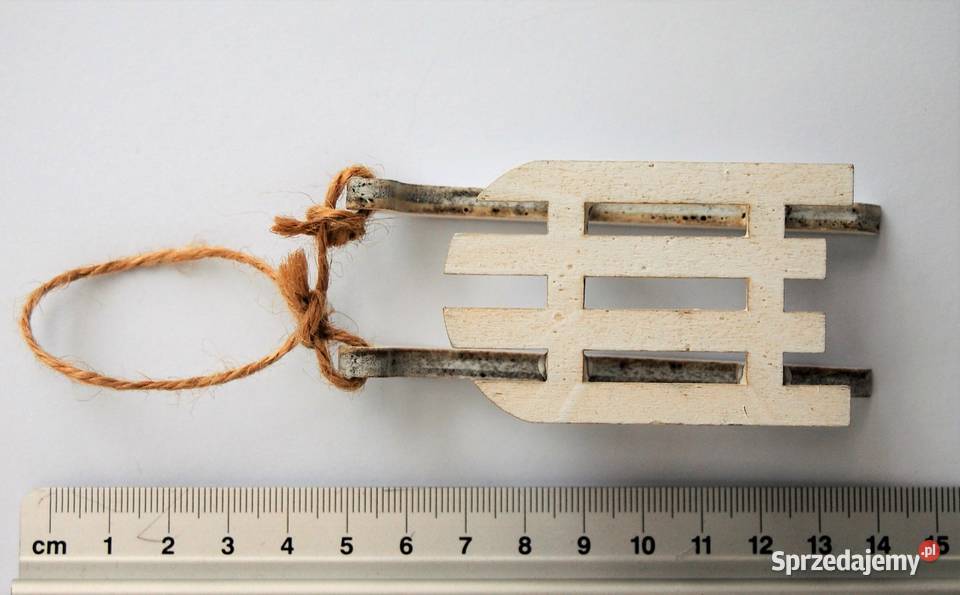 Sanki drewniana zawieszka ozdoba Finlandia