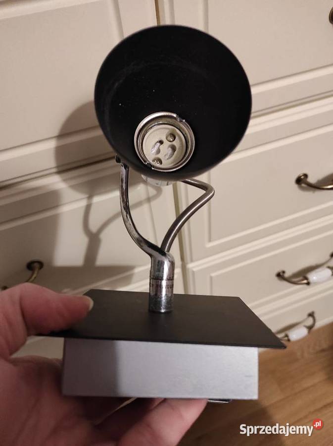 Czarna lampa kinkiet ścienny sufitowy warmińsko-mazurskie Olsztyn