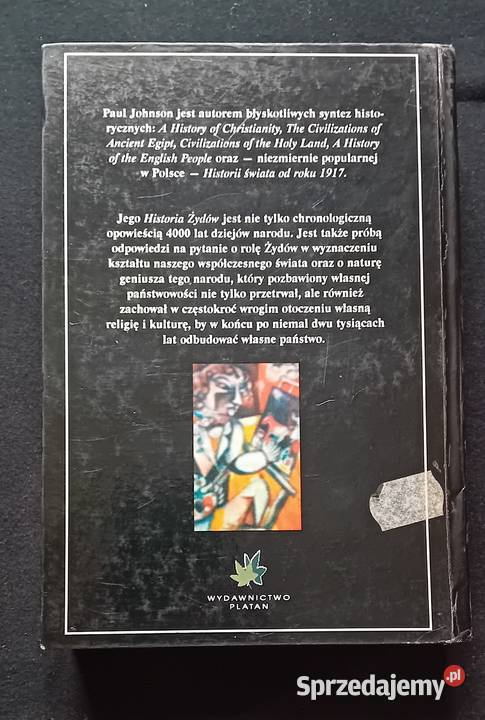 Paul Johnson Historia Żydów Wyd Platan 1996 r Koźminek sprzedam
