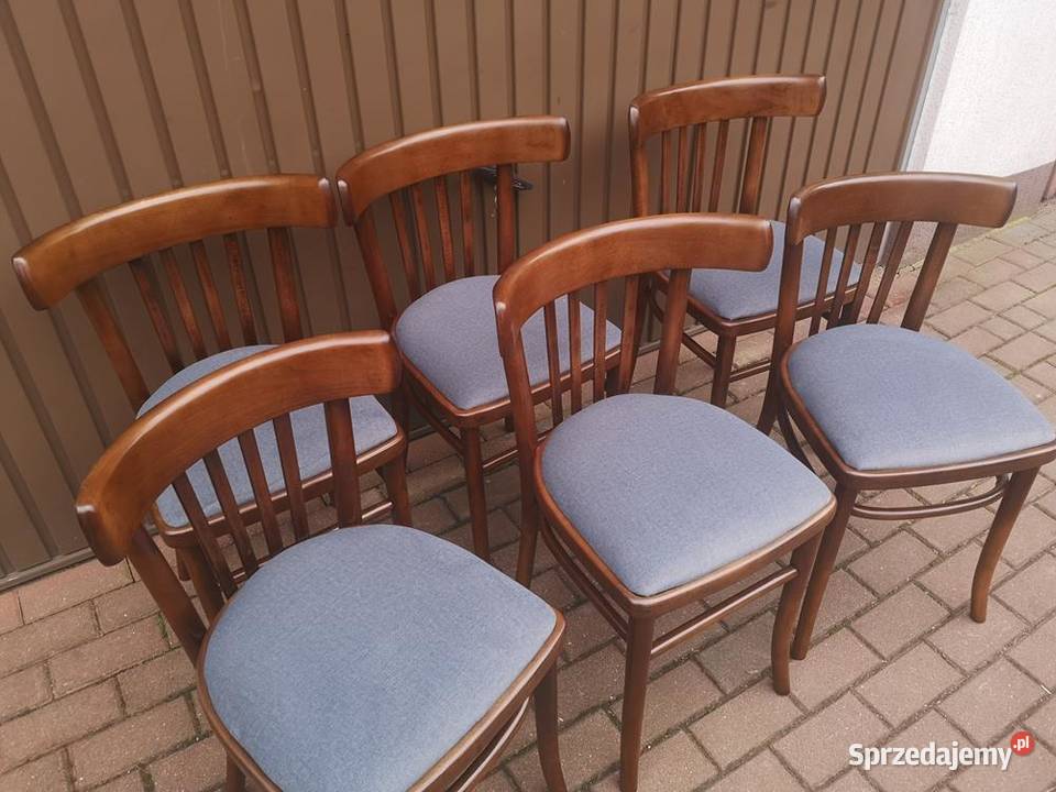 Krzesła PRL Stare Antyk Komplet 6 Sztuk Meble Swarzędz