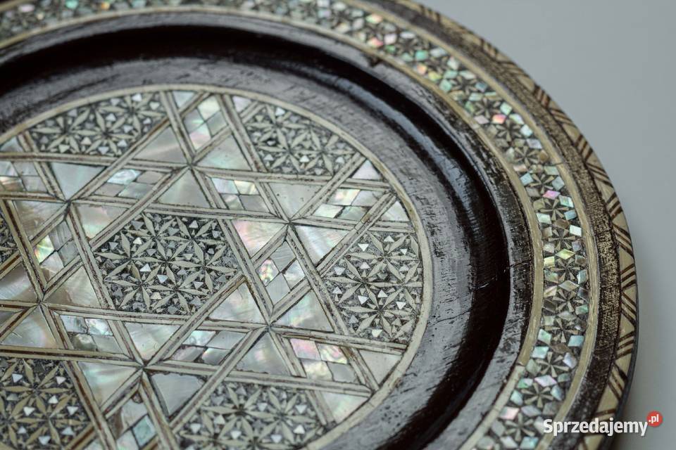 Talerz inkrustowany masą perłową Australia kujawsko-pomorskie