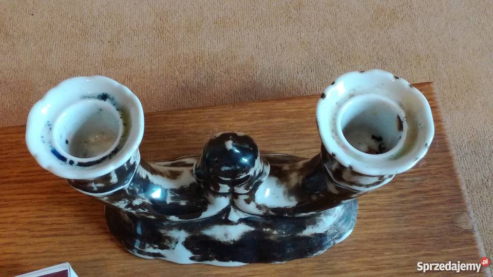 Świecznik stara porcelana Nysa