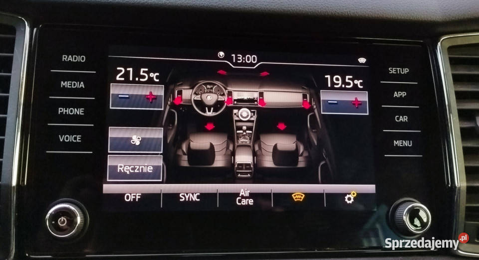 Skoda Kodiaq Salon bogate wyposażenie 4x4 wielofunkcyjna kierownica Dąbrowa Górnicza