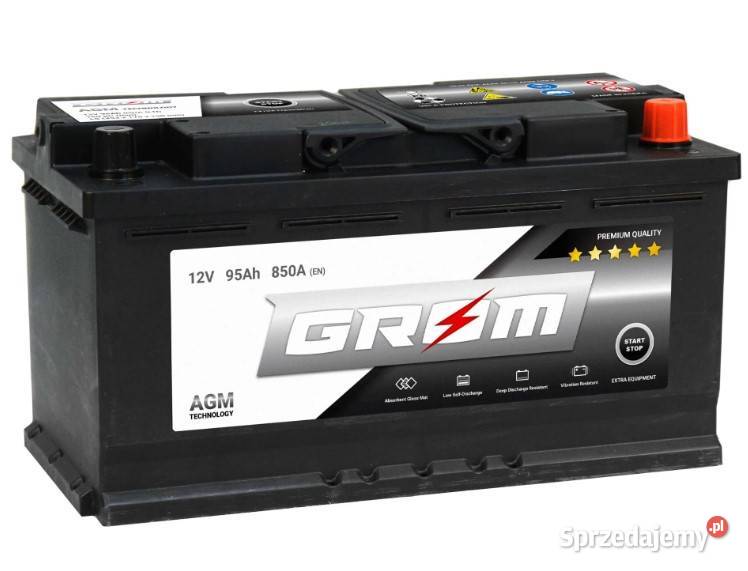Akumulator GROM AGM STARTSTOP 95Ah 850A Prawy osobowe Wałbrzych