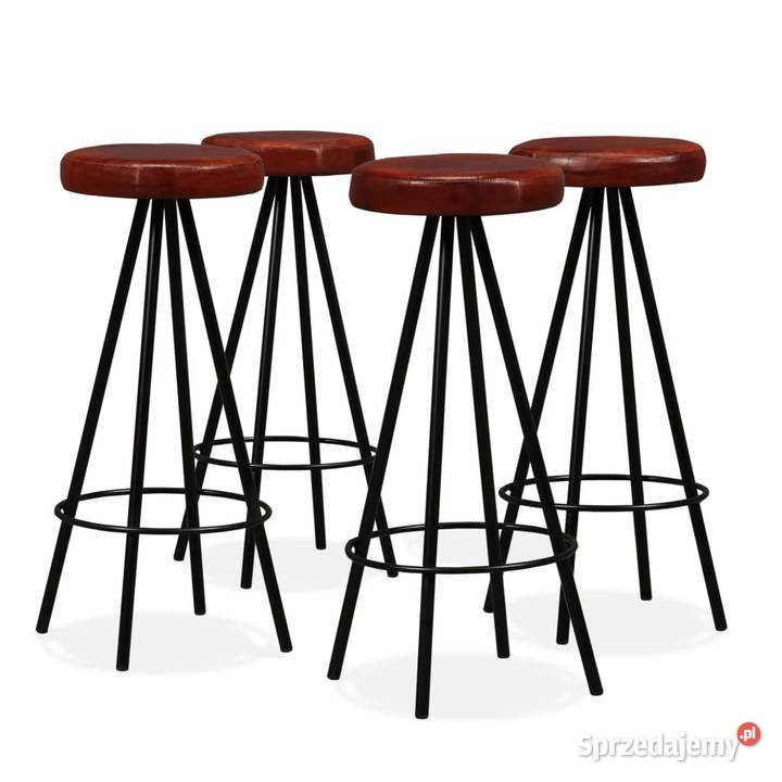 vidaXL Stołki barowe 4 skóra naturalnaSKU245444