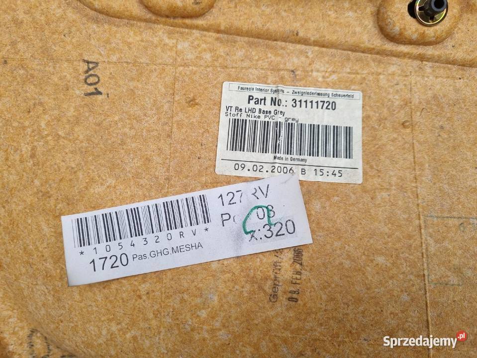 Volvo S60 I V70 II lift PRZEDNI BOCZEK DRZWI osobowe