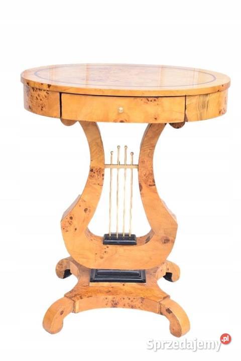 Owalny Stolik Kwietnik Stół Styl Art Deco Harfa Kraków