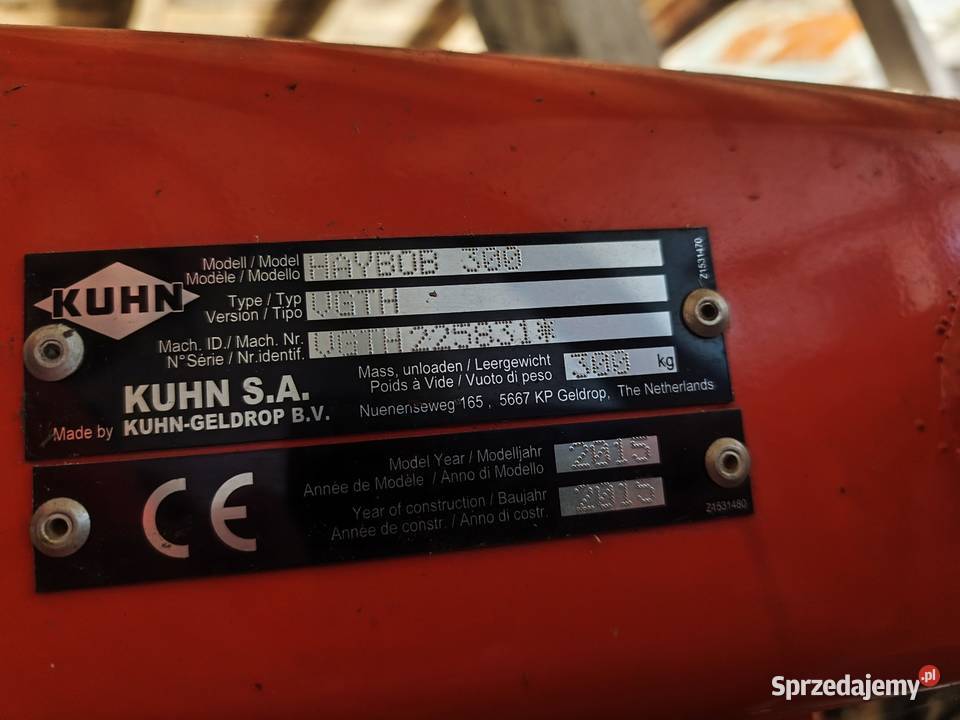 Zgrabiarka przetrząsacz Kuhn Haybob 300 idealny Krapkowice