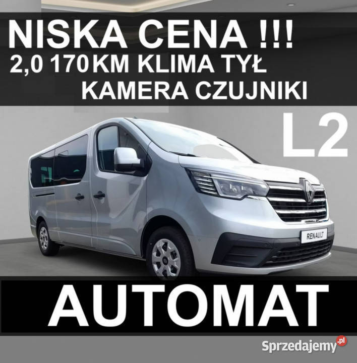 Renault Trafic 170 Automat Kamera Klima tył kamera cofania Szczecinek