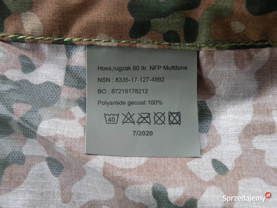 Pokrowiec na plecak 60L NFP Multitone dolnośląskie sprzedam