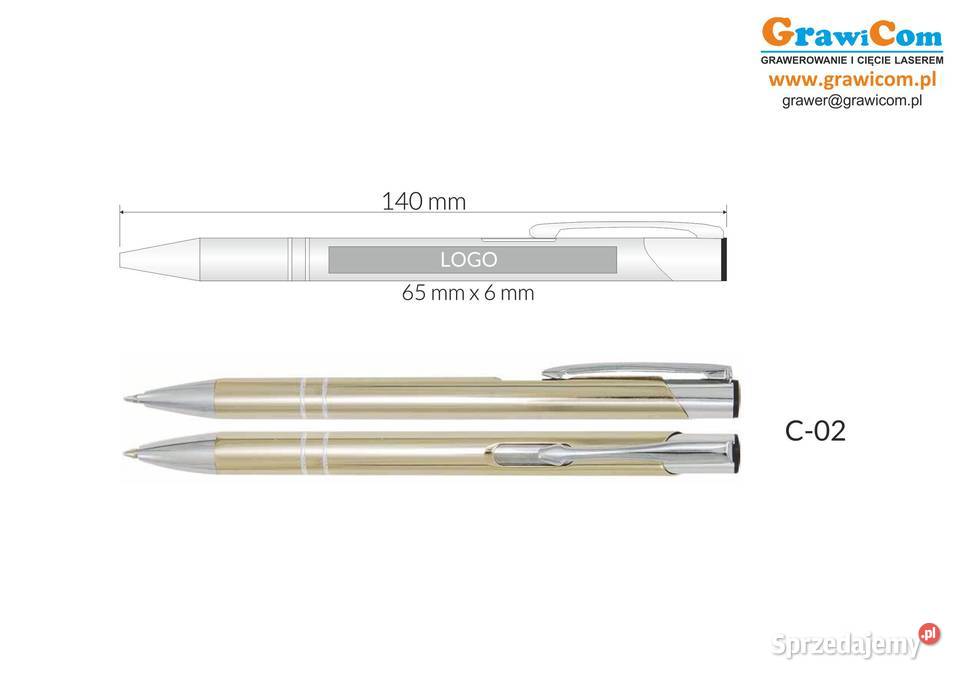 długopisy metalowe cosmo z grawerem 500 beżowy Leżajsk sprzedam