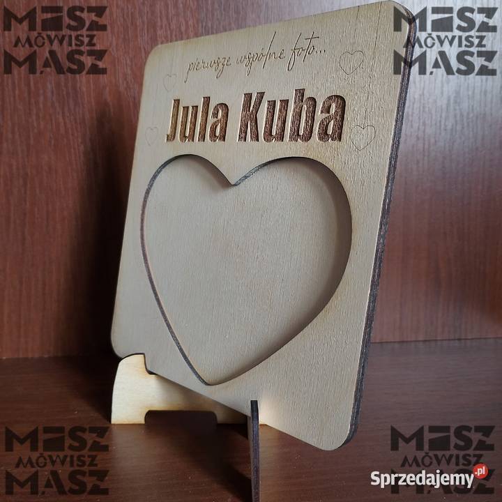 Ramka zakochanych pierwsze foto walentynki Racot