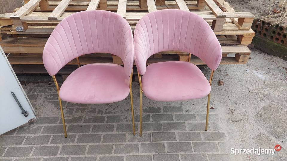 Krzesło tapicerowane różzłoto 44cm Poznań