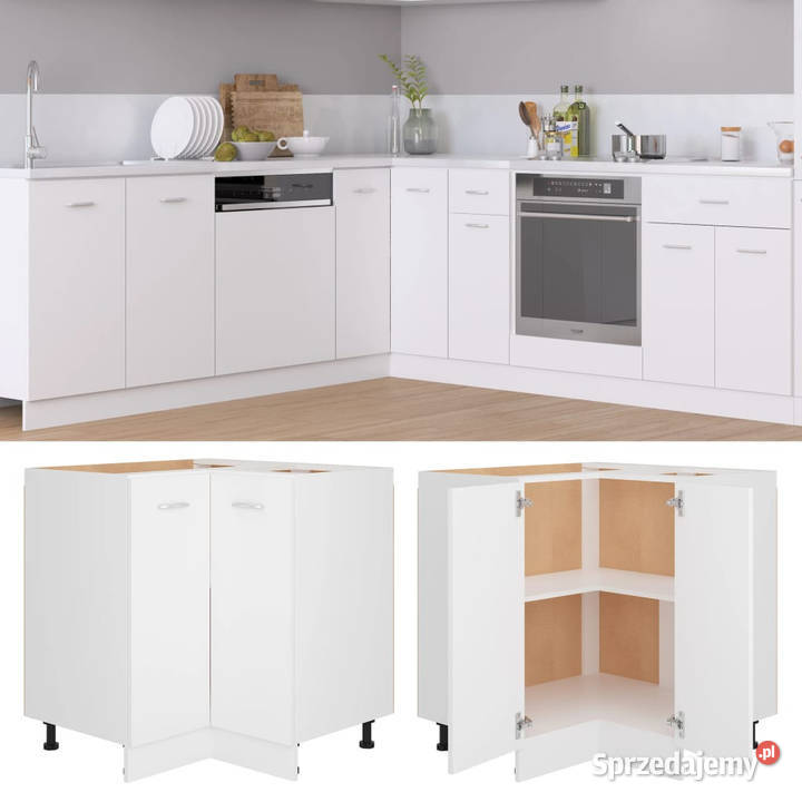 Szafka narożna biała 755x755x815 materiał Warszawa