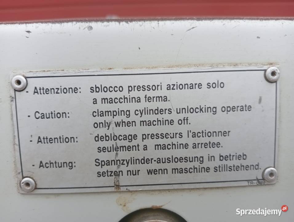 Czopiarka obwiednieniowa Balestrini Wejherowo