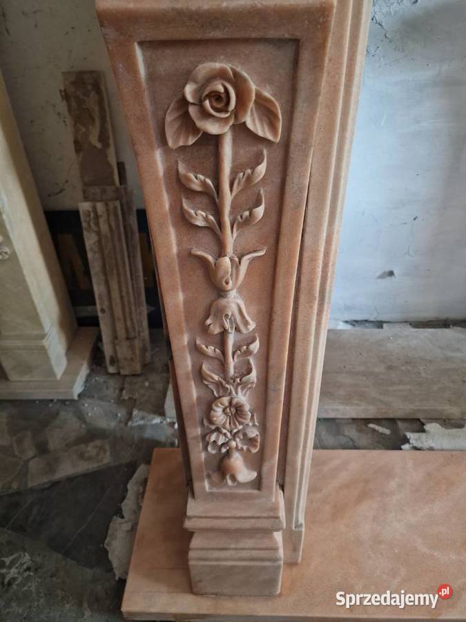 Obudowa kominkowa z marmuru portal marmur BIAŁY wielkopolskie sprzedam