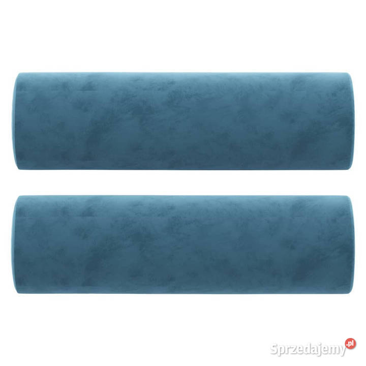 2osobowa sofa z poduszkami niebieska 120 aksamit mazowieckie