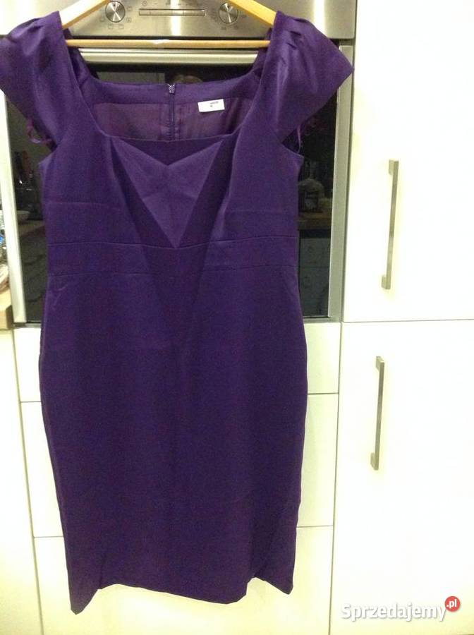 Fioletowa Atlasowa Sukienka damska L NOWA Nowa Sól sprzedam