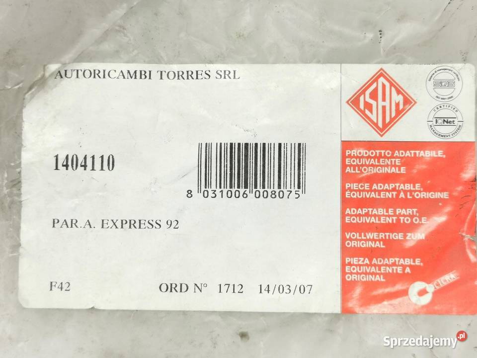 ZDERZAK PRZÓD RENAULT EXPRESS 19951999 ISAM osobowe