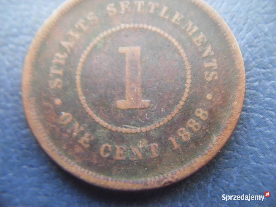 Stare monety 1 cent 1888 Straits Settlements Lesko sprzedam
