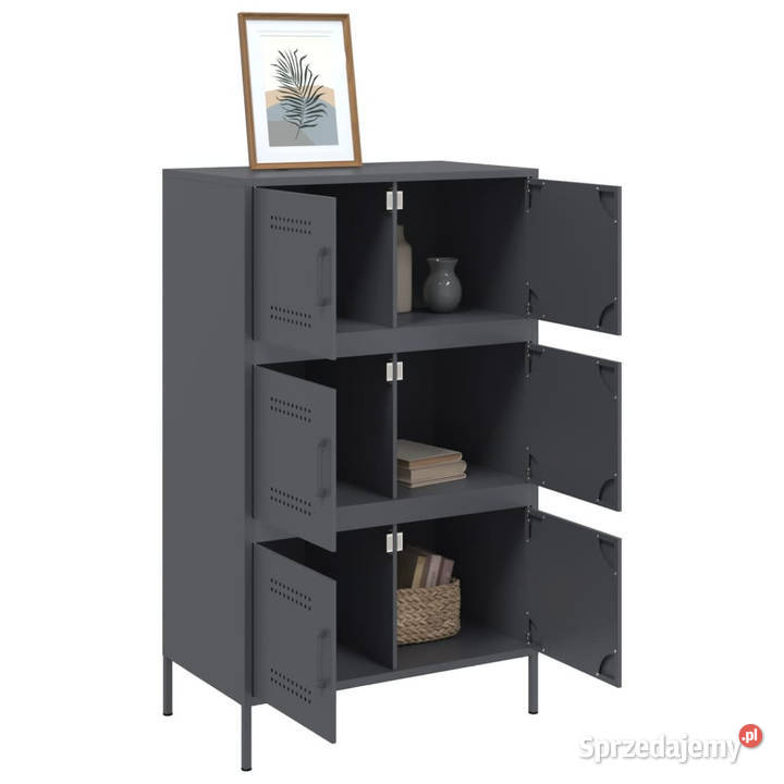 Szafka antracytowa 68x39x113 stal WM842960 Pozostałe