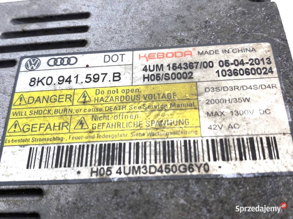 PRZETWORNICA XENON SKODA OCTAVIA III 8K0941597B podkarpackie