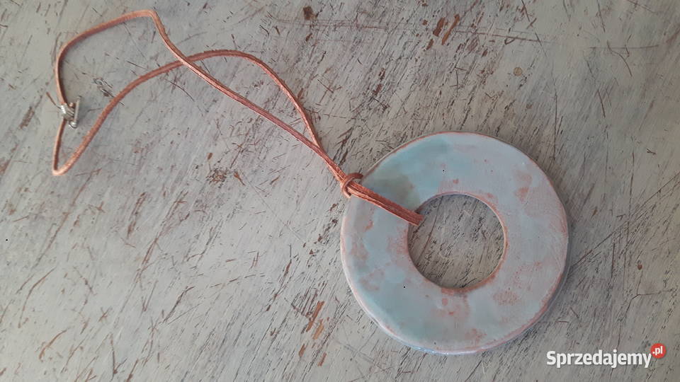 Naszyjnik ceramiczny ręcznie wykonany