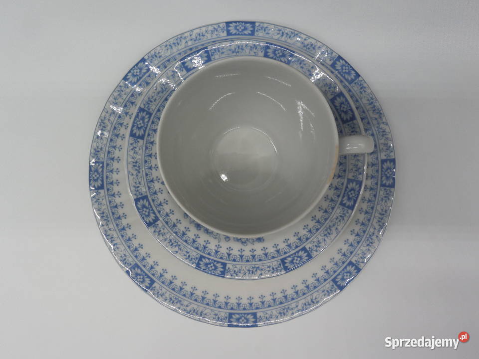 Zestaw śniadaniowy z porcelany trio herbaciane Raszków