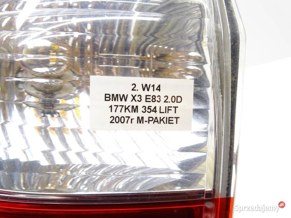 LAMPA LEWY TYŁ LEWA TYLNA W BŁOTNIK 7162209 BMW sprzedam
