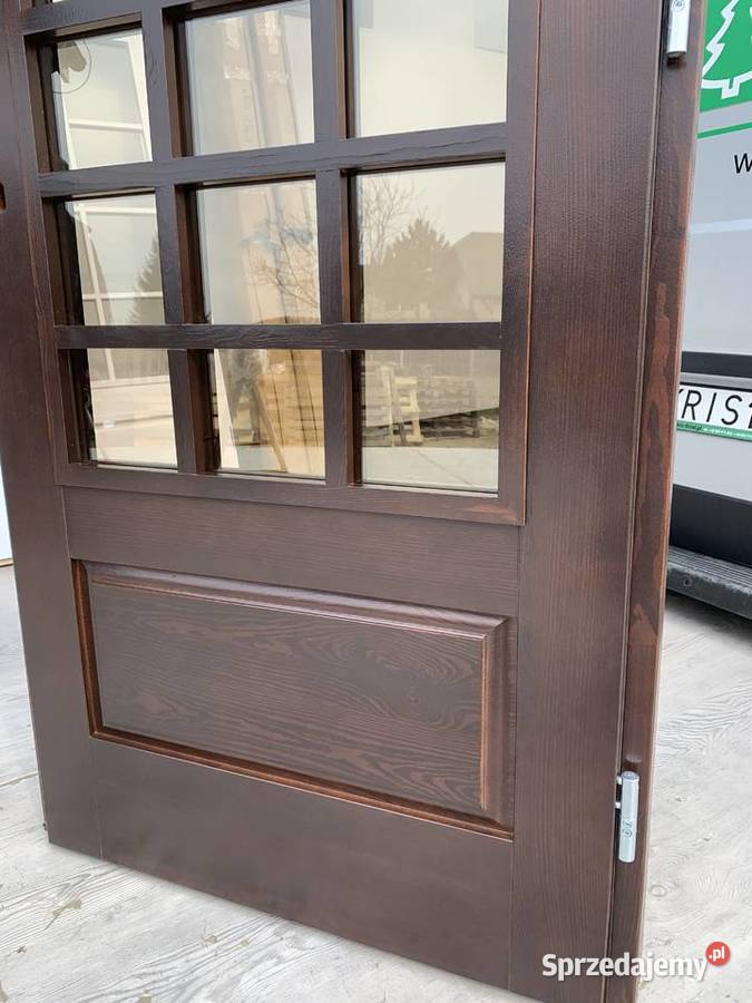 Drzwi zewnętrzne OCIEPLANE DREWNIANE ANGIELSKIE Grzybno