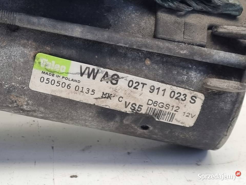 ROZRUSZNIK VW Polo IV 12 12V valeo 02T911023S Rudka