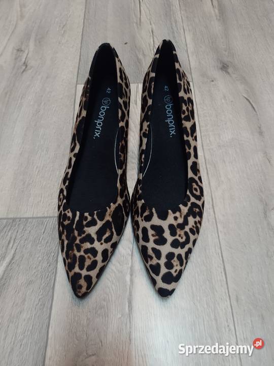 42bpc Bonprix Panterkowe czółenka wieczorowe Kraków