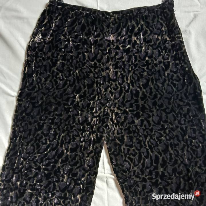 Platinum Spodnie Welur Panterka Jedwab Viscose Spodnie Nowy Sącz sprzedam