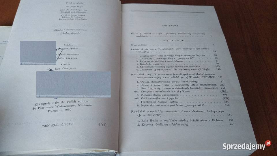 Młody Hegel o powiązaniach dialektyki z filozofia, historia filozofii Gdańsk