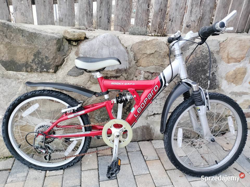 Czerwony rower górski dziecięcy leopard Rocky