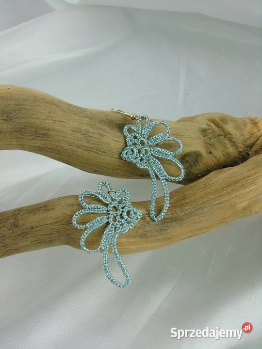 Kolczyki koronkowe Wiśniowa