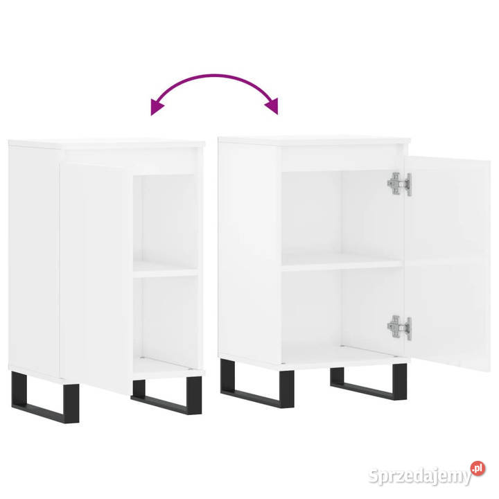 Szafki 2 białe z połyskiem 40x35x70 WM831073 Warszawa sprzedam