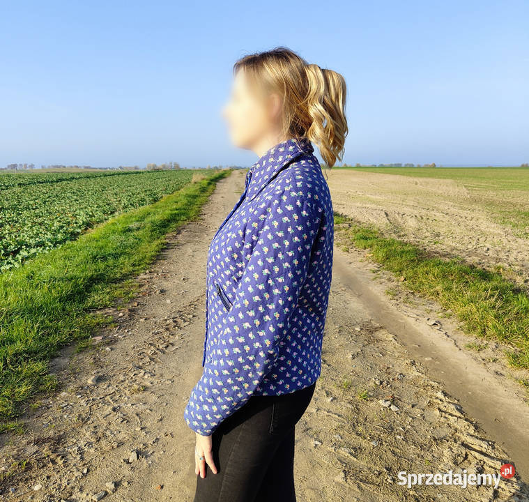 Krótka kurta wiosenna vintage M 38 granatowa Inny rodzaj Szczecin